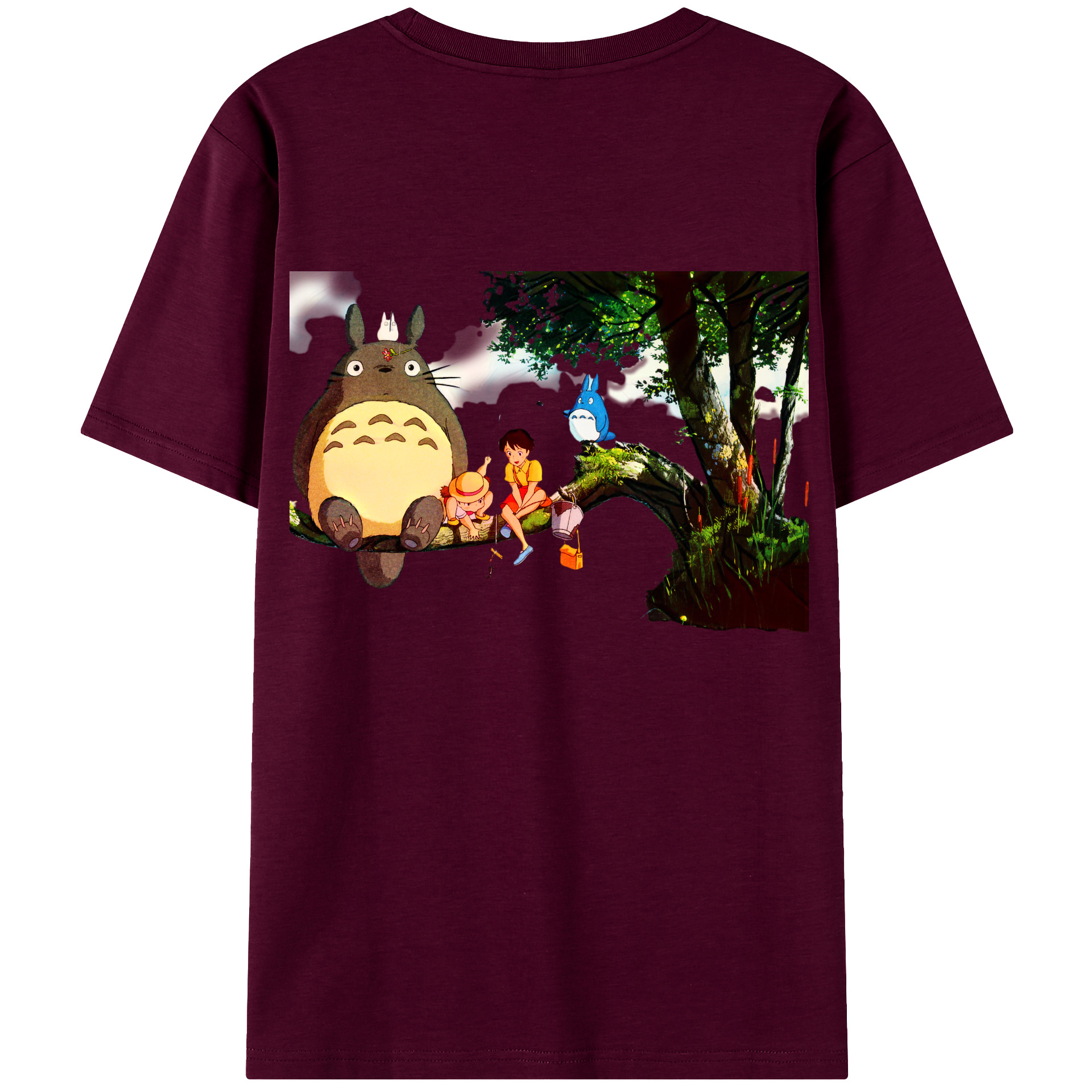 （画像用） となりのトトロ 草壁メイ 草壁サツキ My Neighbor Totoro Satsuki Kusakabe Mei Kusakabe レディース半袖Tシャツ(バックプリント)